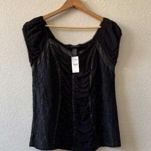 Women Black Punk Whimsy Goth Corset Type Top Lane Bryant Plus